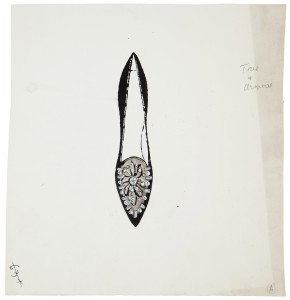 ANDY WARHOL (1928-1987) Shoe ink and tempera on paper 10 3/8 x 9 3/4 in. (26.4 x 24.8 cm.) Drawn circa 1955. 